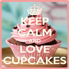 keep calm cupcake wallpaper icône
