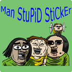 Man Stupid Sticker icône
