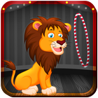 Circus Lion Ring Jump Zeichen