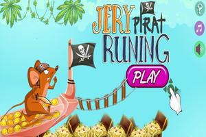 jery pirate mouse runing poster