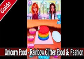 Unicorn Food - Rainbow Glitter Food (giude) 스크린샷 2