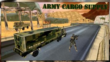 Desert Army Cargo Supply Truck:Military Cargo Duty Affiche