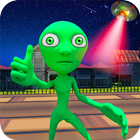 Scary Green Alien: Subway Running icône