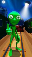 Scary Green Alien: Subway Running Affiche