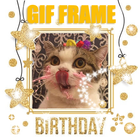 Birthday GIF Photo Frame with Blur иконка