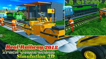 Real Simulation de Construction de Voie Ferroviair Affiche