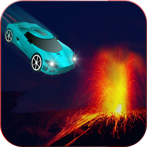 Jump Into Death Fire Volcano : Impossible Driving