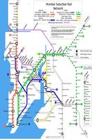 Mumbai Local Train Map Cartaz