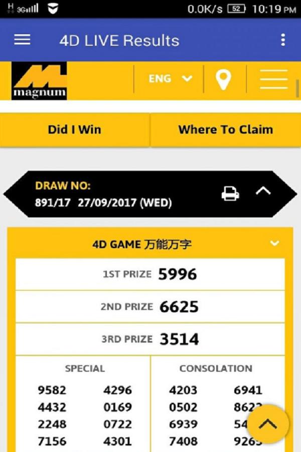 Live Draw 4D Results Reference para Android - APK Baixar