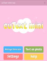 Cutext mini : text on photo, cute messages الملصق