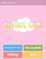 Cutext mini : text on photo, cute messages poster