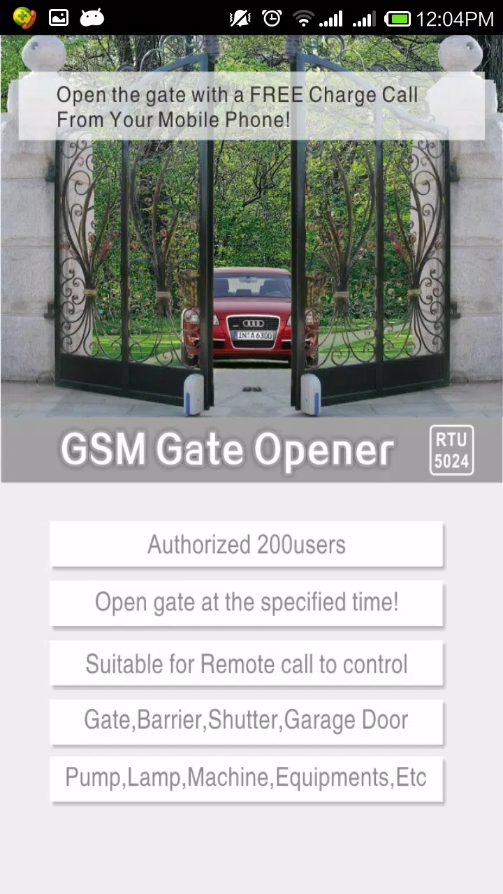 Gsm Gate Opener Rtu5024 Apk للاندرويد تنزيل