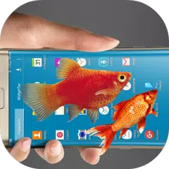携帯電話の水族館のジョークで魚 アプリダウンロード