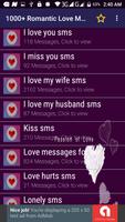 1000+ Romantic Love Messages captura de pantalla 1