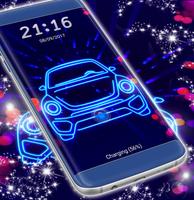 Neon Car Lock Screen اسکرین شاٹ 1