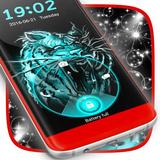 Neon Locker Tiger Tema icono