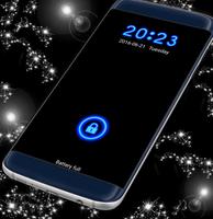 Neon Blue Lock Screen syot layar 3