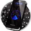 Black Abstract Glowing Locker Theme aplikacja