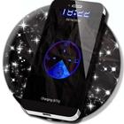 Black Abstract Glowing Locker Theme Zeichen