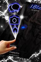 Black Abstract Glowing Locker Theme Plakat