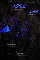 Black Abstract Glowing Locker Theme capture d'écran 3