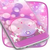 Cute Pink Unicorn Locker Theme icône
