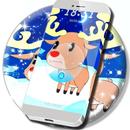 Cute Reindeer Locker Theme APK