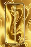 Lock Screen Gold - Zipper And Themes Affiche