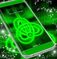Locker Green Neon Tema Cartaz