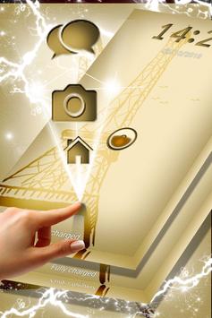 Golden Paris Tower Locker Theme poster
