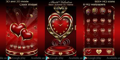 Hearts Love Go Locker theme capture d'écran 2