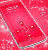 2 Schermata Pink Hearts Lockscreen Theme