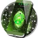 Starry Green Galaxy Locker Theme APK
