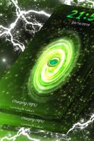 Starry Green Galaxy Locker Theme imagem de tela 1