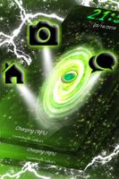 Starry Green Galaxy Locker Theme imagem de tela 2