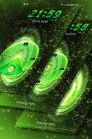 Starry Green Galaxy Locker Theme imagem de tela 3
