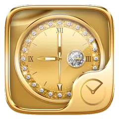 Gold Go Clock Theme APK download