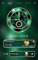 GoldenGreen GO Clock Theme الملصق