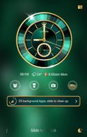 GoldenGreen GO Clock Theme تصوير الشاشة 2