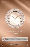 RoseGold GO Clock Theme imagem de tela 2