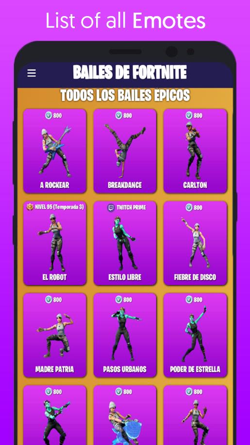 Bailes De Fortnite For Android Apk Download - fortnite en roblox bailes