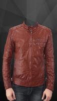 Man Leather Jacket Photo Suit Affiche