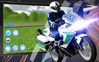 911 Police Motorbike Rider 3D imagem de tela 3