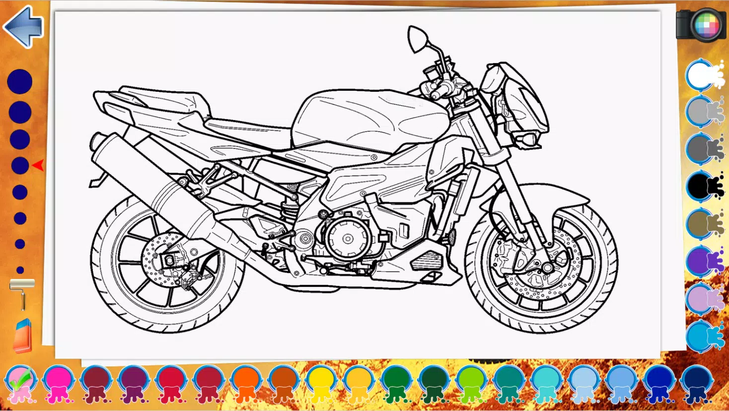 Desenho de Moto para Colorir - Colorir.com