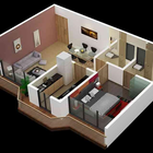 Small Home Design 3D ícone