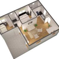 Small Home Design 3D-poster