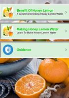 Benefit of Honey Lemon Water Affiche