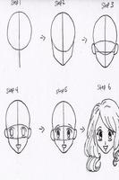 Drawing Anime Girl Cartoon Plakat