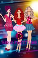 Girls Party Time Dress Up Poster