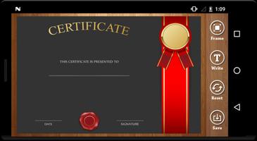 Certificate Maker app Easy to Design Certifcate captura de pantalla 2
